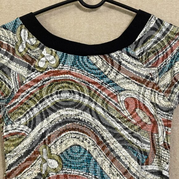 Daytrip Top Women's Medium Multicolor Pullover Short Sleeves - Picture 8 of 13